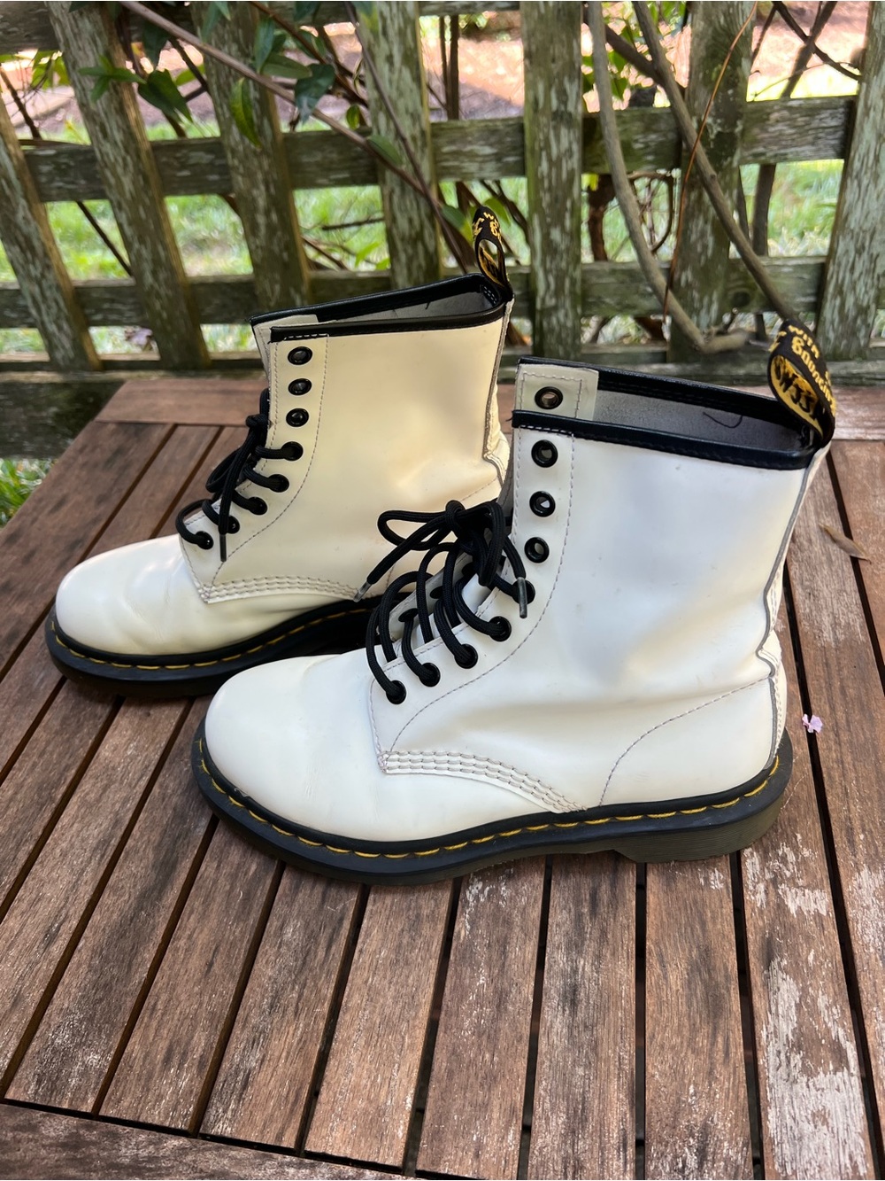 Dr. Martens Women’s White Leather Classic Boots